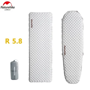 Naturehike Ultralight Outdoor Sleeping Pad R-стойност 5.8 Надуваема матрак Преносима въздушна възглавница за студено време
