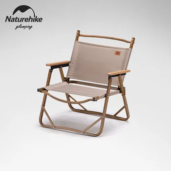 Naturehike преносим открит сгъваем стол Къмпинг Кърмит стол Преносим директор стол Риболов стол дърво зърно отдих стол