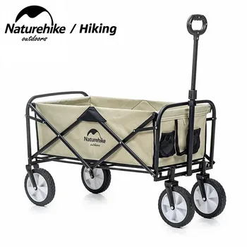 Naturehike сгъваема количка за кола преносима външна количка къмпинг пикник количка стоманена тръба скоба многофункционална количка за съхранение