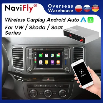 NaviFly безжичен Apple CarPlay Android авто адаптер екран радио кутия кола навигация мултимедия за Volkswagen &Skoda&Seat Series