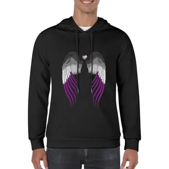 New Asexual pride wings Пуловер Hoodie зимни дрехи мъжки есенни дрехи есенно яке мъже графични качулки