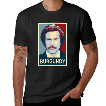 New Ron Burgundy Portrait Artwork T-Shirt kawaii дрехи летни върхове мъжки големи и високи тениски