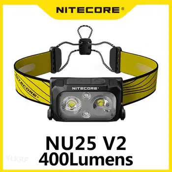 NITECORE NU25 модернизиран фар с 400 лумена с USB-C функция за зареждане и ниво на защита IP66
