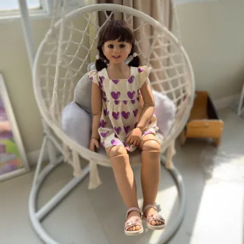 NPK120CM Masterpiece Doll Original Огромно бебе малко момиче реалистичен художник desgin топка съвместно реална възраст 5 рокля модел колекционерски