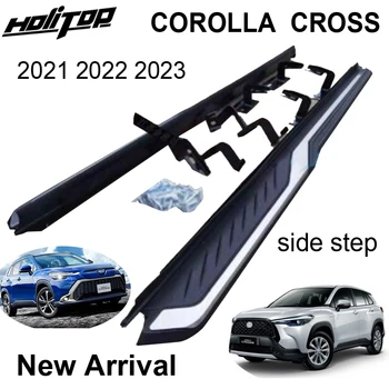 OE модел бягане борда странична стъпка бар за Toyota COROLLA CROSS 2021 2022, оригинален стил, свободен отвор за пробиване, ISO9001 отлично качество