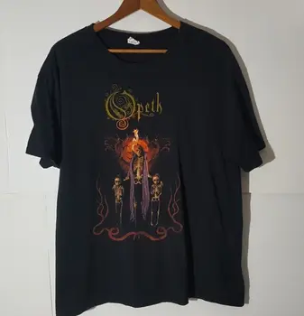 Opeth 2013 North America Tour Мъжка черна двустранна тениска Sz XL(1)