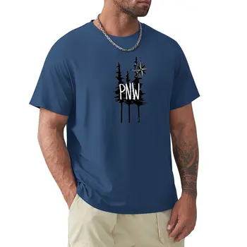 Pacific Northwest Trees & Compass T-Shirt тениски хипи дрехи пот обикновен тениски мъже