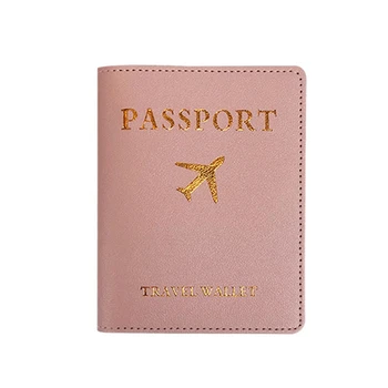 Passport Cover Pu кожа пътуване ID кредитна карта притежател на паспорт пакет портфейл чанта чанти жени мода багаж име притежател карта