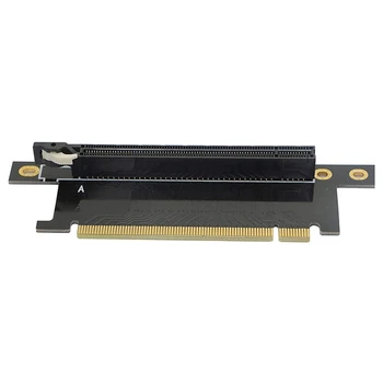 PCI-E 16X щранг карта, PCI Express 3.0 16X удължителен кабел 90 градуса високоскоростна щранг карта за компютърен сървър шаси