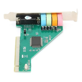 PCI звукова карта 4.1 канал компютър десктоп вградена звукова карта вътрешна аудио карта стерео съраунд CMI8738