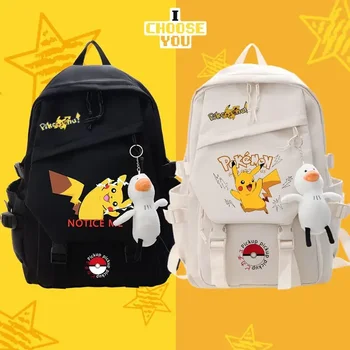 Pikachu ученическа чанта студент Pokémon гимназия голям капацитет чанта карикатура сладък раница момче момиче пътуване чанта за съхранение