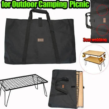 Portable къмпинг сгъваема маса голяма пазарска чанта с дръжка къмпинг маса носят чанта тежкотоварни чанта за съхранение за къмпинг открит пикник