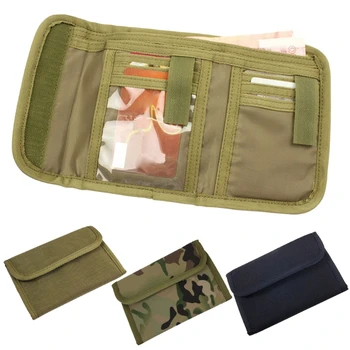 Portable тактически тройно сгънати портфейл пътуване монета чанта притежателя на карта лов чанта лек джоб чанта трайни
