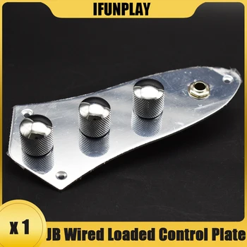Prewired JB бас контролна плоча заредена кабелна с метално копче 2V1T за бас китара