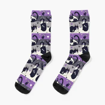 Queer Kitties - Асексуални чорапи Новогодишен коледен подарък Обувки за бягане Чорапи Мъж Дамски