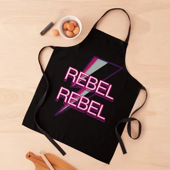 REBEL REBEL - Вдъхновена от Боуи графична престилка Костюм Сервитьор Престилка за жени Престилка за жени