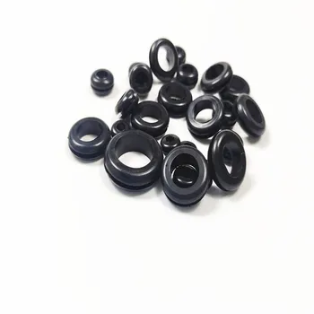 ROHS сертифициран от 150PCS до 4000PCS азиатски тип черни гумени втулки тел защитни втулки гумени втулки гумени пръстени