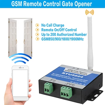 RTU5024 GSM Gate Opener Relay Безжичен дистанционен превключвател за достъп до врати Безплатно обаждане