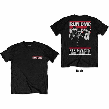 Run DMC Rap Invasion - Live In London 1987 Винтидж стил тениска