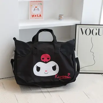 Sanrio пътна чанта за жени Oxford чанта багаж рамо чанта сладък Kuromi Hello Kitty цип Crossbody чанта за съхранение чанти