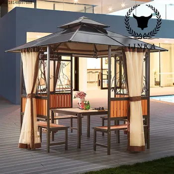 Shanglun павилион вила двор открит покрив тераса градина дизайн балдахин дървена къща антикорозионни дървени павилион