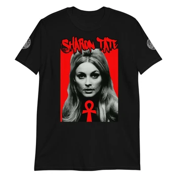 Sharon Tate Satanic 68s ужас Tee Scream Queen Ankh тениска