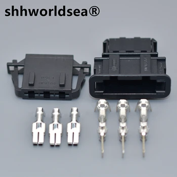 shhworldsea 3 Pin 1J0972763 Auto вентилатор нагревател гнездо за VW Tiguan Sagitar Magotan 1J0972753 6.3 Серия Car Wire конектор