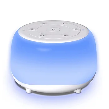 Sleep Sound Machine Машина за бял шум Залъгалка за бебешки сън 7 цвята Нощни светлини 34 Успокояващи звуци 32 нива Регулируема сила на звука