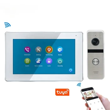 Smart 1080p нощно виждане 4 жични wifi звънец 10-инчов 1080pwifi звънец на вратата домофонно campanello с контролен панел