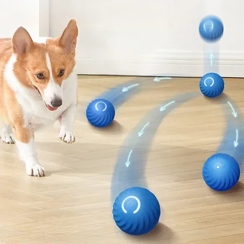 Smart Dog Toy Ball Електронни интерактивни продукти за домашни любимци Автоматично движеща се подскачаща търкаляща топка USB акумулаторна топка за интелигентно куче
