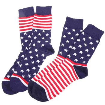 Sock Fun Dress Mens Long Tube Socks Спортен памук за жени Ден на независимостта Groomsmen