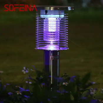 SOFEINA Слънчева външна лампа за убиец на комари LED модерна сребърна професионална светлина за убиване на насекоми водоустойчива за домашна градина двор