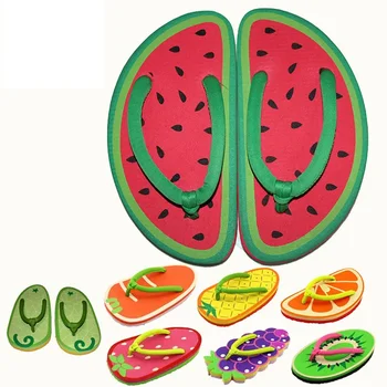 Summer Fruit Cartoon Cute Pattern Flip Flops Non-Slip Дамски чехли Начало Плоски дамски дишащи плажни сандали