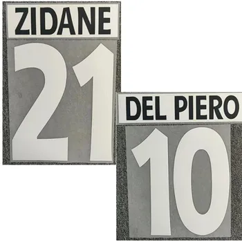 Super A 1995 1996 del PIeRO zidanE soccer number font print, Топъл печат лепенки