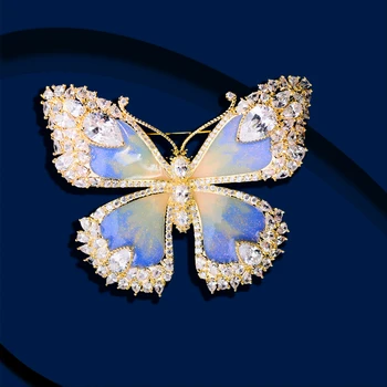 SUYU Насекоми пеперуда брошка цвят брошка творчески облекло ПИН палто аксесоари женски