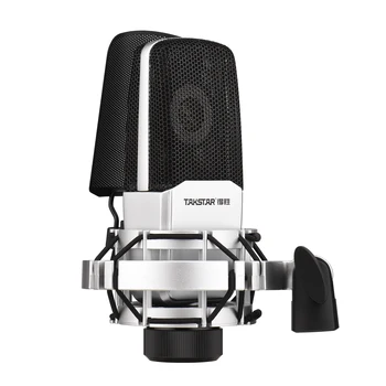 TAKSTAR SM-18 EL Професионален микрофон за запис Кардиоиден кондензатор XLR Mic Kit с регулируем метален поп екран