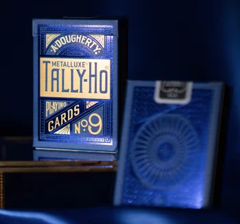 TALLY-HO Blue Ellusionist Deck Карти за игра Палуба Магия Редовни карти за игра покер Стандартни палуби Магически трик