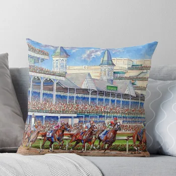 The Kentucky Derby - Leading the Field Throw Pillow Декоративни калъфки за възглавници за дивани декор възглавници за домашно легло