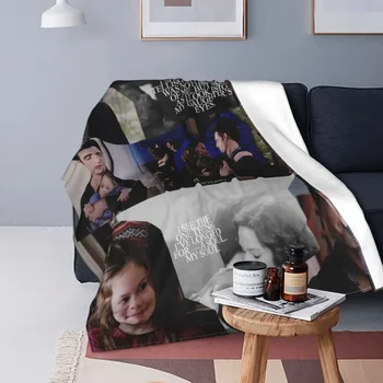 The Twilight Saga Vampire Movie Plaid Blanket Fleece Summer Edward Bella Portable Throw Blankets for Home Couch Plush Thin Quilt