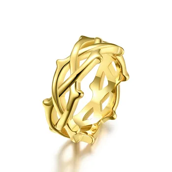 Thorn Vine тъкане от неръждаема стомана пръстен пръстен за мъже персонализирани модерни нови модни бижута аксесоари жени пръст пръстен
