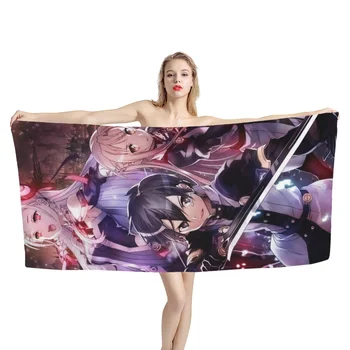 TOADDMOS Sword Art Online Design абсорбиращи кърпи за баня пътуване високо качество обвивка халат бързо сухо микрофибър лицето кърпа
