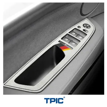 TPIC За BMW X5 E70 X6 E71 Alcantara кола прозорец превключвател панел подстригване рамка M изпълнение стикер интериор тунинг кола аксесоари