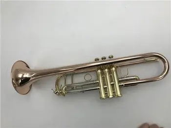 Trompeta de cobre fosforoso Bb B,LT180S-43 latón plano pintado en oro, instrumento Musical exquisito y duradero con boquilla, gu