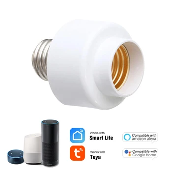 Tuya Smart WiFi Light Socket Lamp Holder for Led Bulb E27 Wireless Lamp Holder APP Voice Remote Control For Alexa Google Home