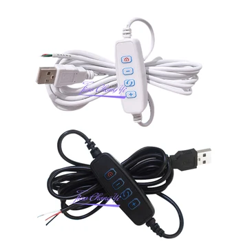  USB DC5V LED димер порт захранване линия затъмняване цвят съвпадение удължителен кабел с ON OFF превключвател адаптер за LED крушка