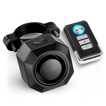 USB акумулаторна аларма за велосипеди с дистанционно, 110DB силна безжична вибрация против кражба Сензор за движение Аларма за сигурност на превозното средство