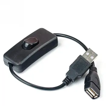 USB кабел с превключвател за включване / изключване на удължителя за лампа вентилатор захранваща линия траен адаптер с дължина 30 см