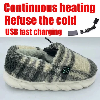 USB Стелки за отопляеми обувки Електрически подгряваща подложка за крака Подгряваща подложка за чорапи Начало Памучни обувки Отопление Стелка Зимна топла чехъл