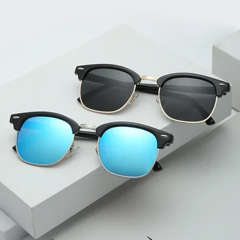 UV400 HD поляризирани мъже жени слънчеви очила класически мода ретро марка слънчеви очила покритие диск нюанси Gafas де сол Masculino