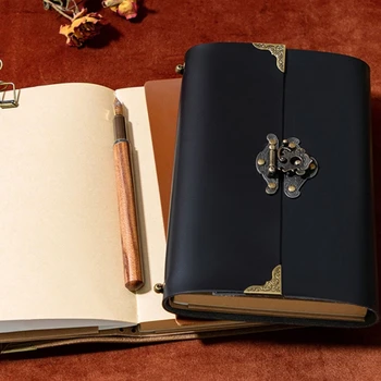 Vintage PU кожа реколта бележник дневник бележник спирала литература бележка книга хартия заменяеми дневник плановици канцеларски подарък